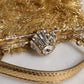 Gold Vanda Chain Strap Tinsel Crystal Evening Clutch Bag
