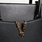 Black Large Leather Top Handle Shoulder Crossbody Bag