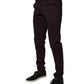 Brown Pure Cotton Slim Fit Men Dress Pants