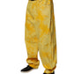 Yellow Tie Dye Cotton Straight Denim Jeans