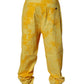 Yellow Tie Dye Cotton Straight Denim Jeans