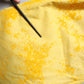 Yellow Tie Dye Cotton Straight Denim Jeans