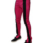 Pink Black Stripe Slim Fit Men Dress Pants