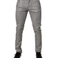 Gray Cotton Stretch Men Slim Fit Denim Jeans
