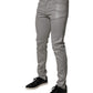 Gray Cotton Stretch Men Slim Fit Denim Jeans