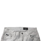 Gray Cotton Stretch Men Slim Fit Denim Jeans
