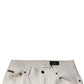 Off White Cotton Stretch Skinny Denim Jeans