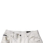 White Corals Tattered Straight Denim Jeans