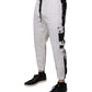 White Cotton Cargo Jogger Sweatpants Pants