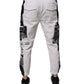 White Cotton Cargo Jogger Sweatpants Pants