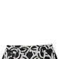 Black White Linen Bermuda Shorts