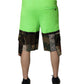 Green Patchwork Camouflage Men Cargo Shorts