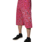 Pink Cherry Print Cargo Cotton Shorts