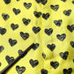 Green Silk Heart Print Bermuda Shorts