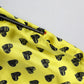 Green Silk Heart Print Bermuda Shorts