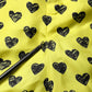Green Silk Heart Print Bermuda Shorts