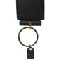 Black Leather Strap Gold Metal Logo Plaque Airpods Case