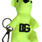 Green Bear Embroidered Logo Keychain Clasp Keyring