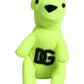 Green Bear Embroidered Logo Keychain Clasp Keyring