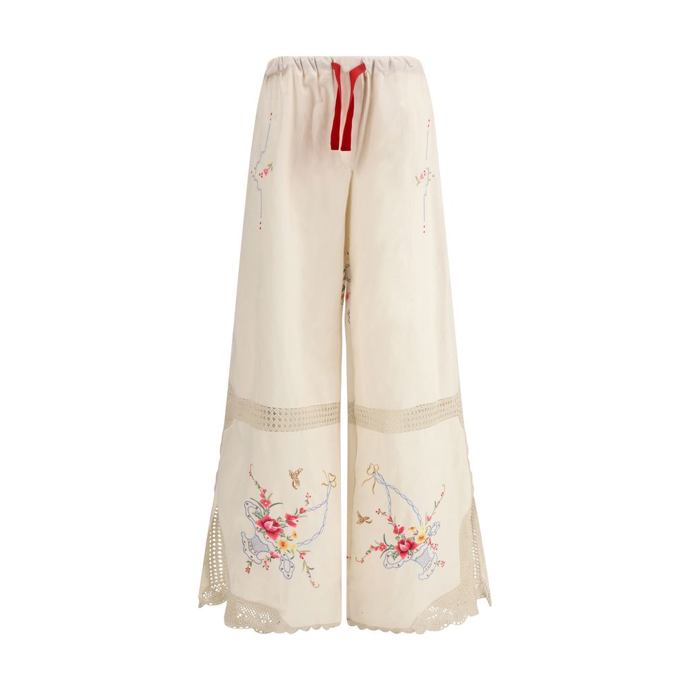 Pants with floral details