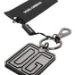 Gray Black DG Rubber Logo Silver Men's Keychain Keyring
