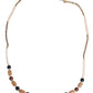 Black Gold Wooden Beaded Logo Pendant Necklace