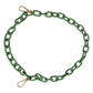 Green Plexy Acrylic Chunky Gold Hardware Wallet Chain