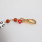 Multicolor Gold Tone Brass Chain DG Logo Dice Bracelet