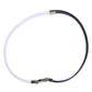 Blue White Leather Trimmed DG Engraved Silver Tone Clasp Bracelet