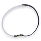 Blue White Leather Trimmed DG Engraved Silver Tone Clasp Bracelet