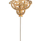 Gold Tone Red Crystal Embellish 925 Sterling Silver Pin