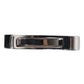 Silver Tone Brass Logo Branded Tie Clip Bar