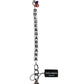 Silver Brass Chain Dice Logo Embellished Charm Bracelet