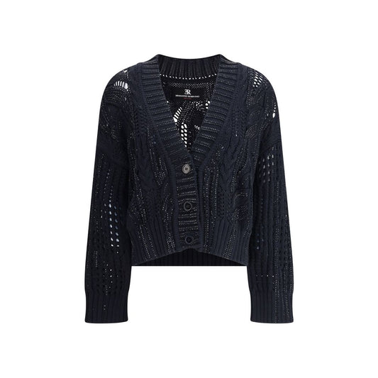 Rhinestone cotton Cardigan