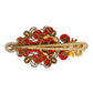 Multicolor Spring CARRETTO Gold Brass Crystal Hair Clip