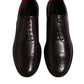 Maroon Calfskin Leather Derby Men Dress Shoes