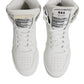 White Leather High Top Sneakers Shoes