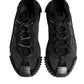 Black Silver Logo Low Top Men Sneakers Shoes