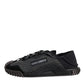 Black Silver Logo Low Top Men Sneakers Shoes