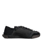 Black Silver Logo Low Top Men Sneakers Shoes