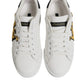 White Royal Crown Low Top Sneakers Shoes