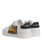 White Royal Crown Low Top Sneakers Shoes