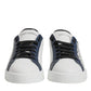 White Blue Crown Low Top Men Sneakers Shoes