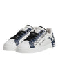 White Blue Crown Low Top Men Sneakers Shoes