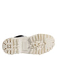 White Padded Mid Calf Lace Up Boots Shoes