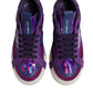 Purple Leather DG Logo Low Top Sneakers Shoes