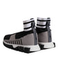Black Gray Sorrento Socks Men Sneakers Shoes