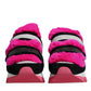 Black Pink Fur Embellished Sneakers Shoes