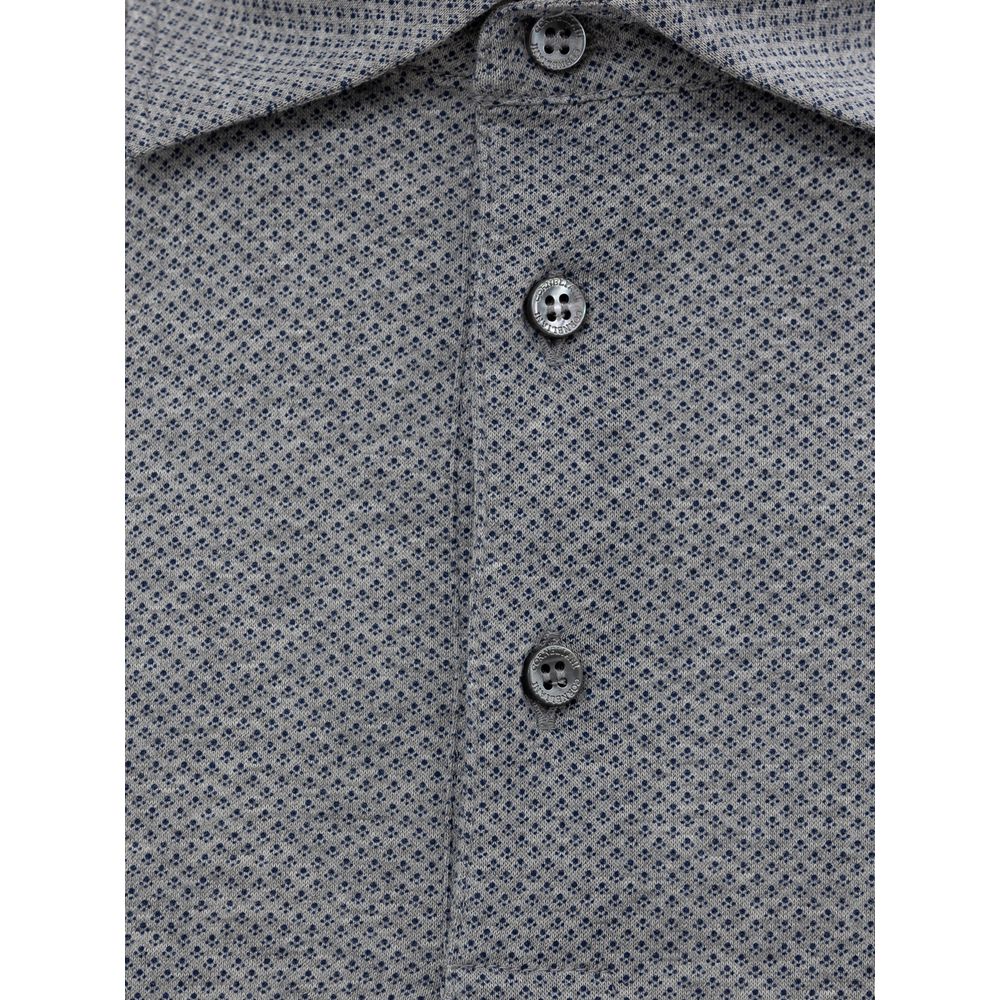 Brown Cotton Polo Shirt