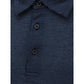 Blue Cotton Polo Shirt